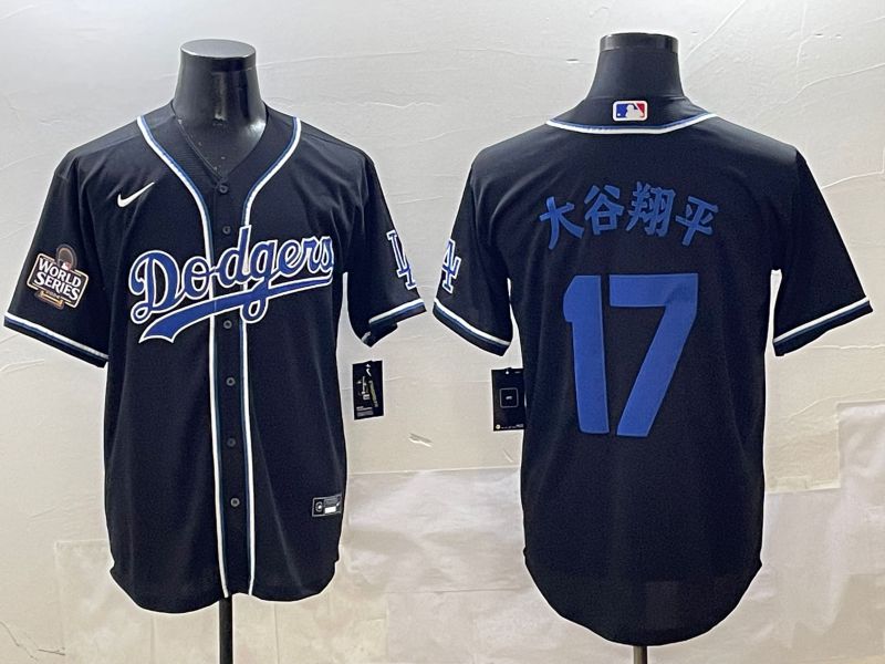 Men 2025 Los Angeles Dodgers #17 Ohtani Black Three generations Fashion Nike MLB Jersey style 11